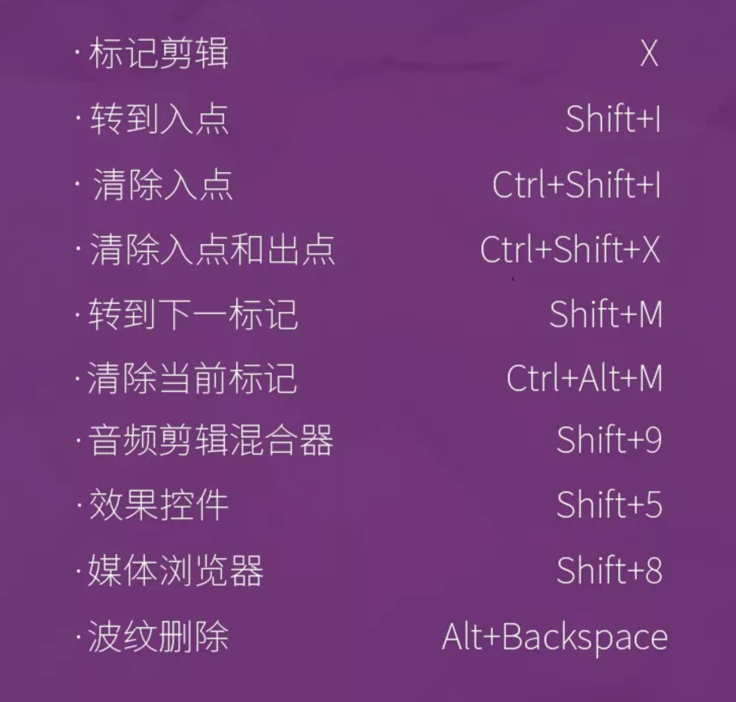 PR超实用快捷键合集(最全pr入门技巧盘点)