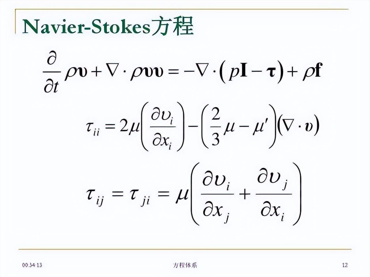 复杂的公式纳维斯托克图片