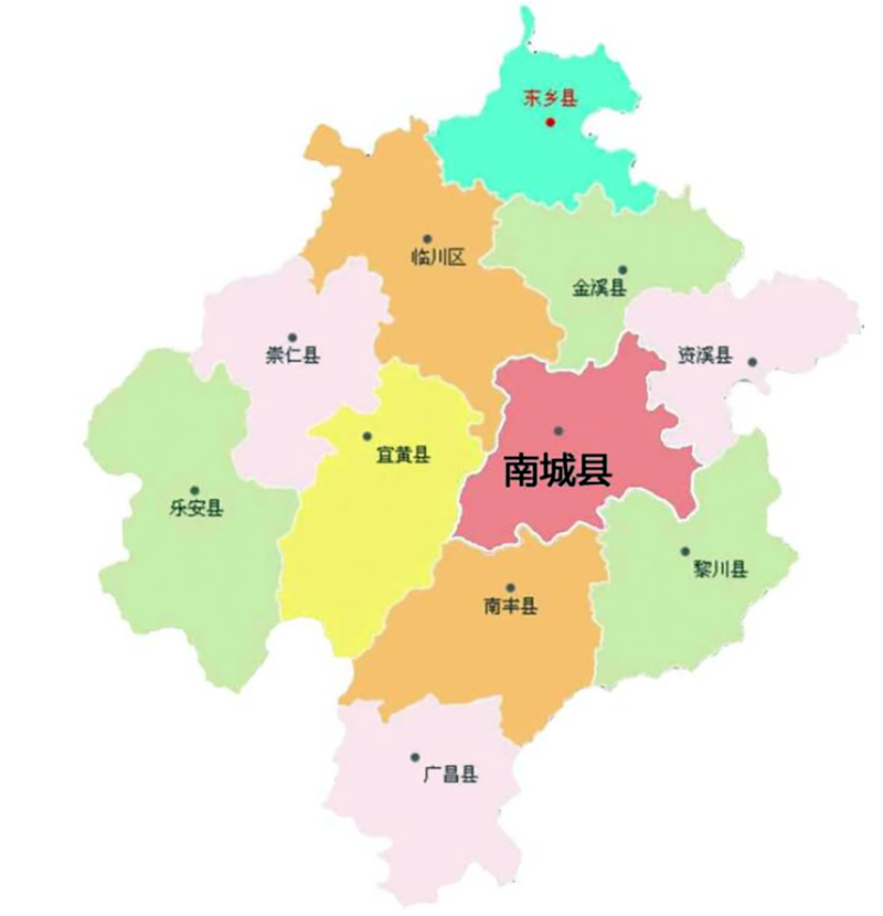 江西抚州行政区划图图片