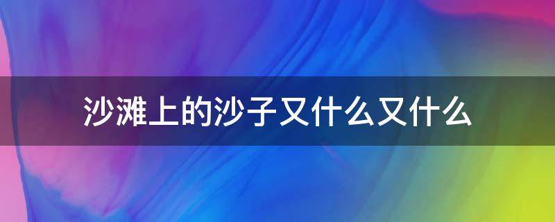 沙滩上的沙子又什么又什么