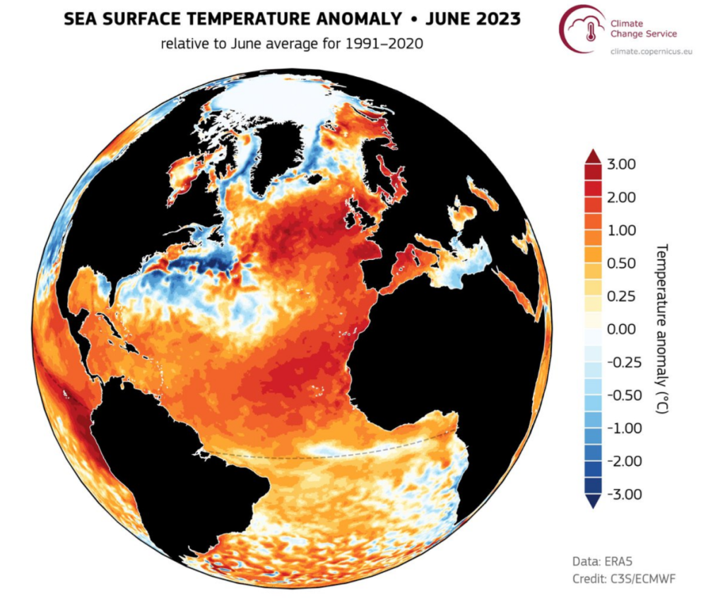 全球记录最热一周：南极海冰范围至历史新低，海面温度创新高