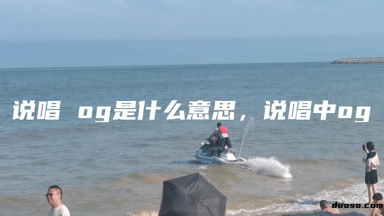 说唱 og是什么意思，说唱中og