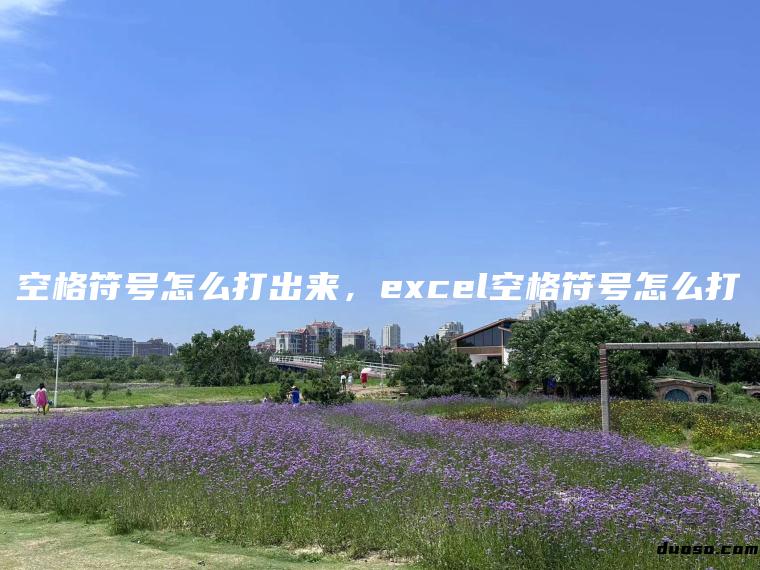 空格符号怎么打出来，excel空格符号怎么打