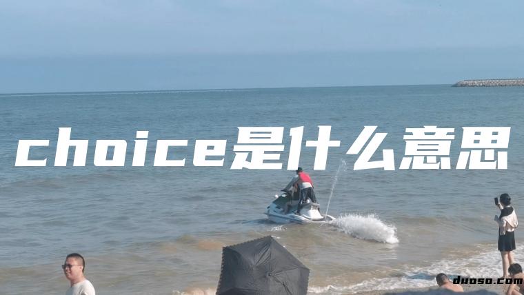 choice是什么意思