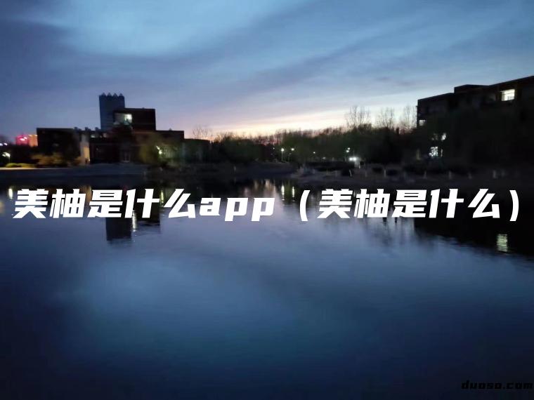 美柚是什么app（美柚是什么）