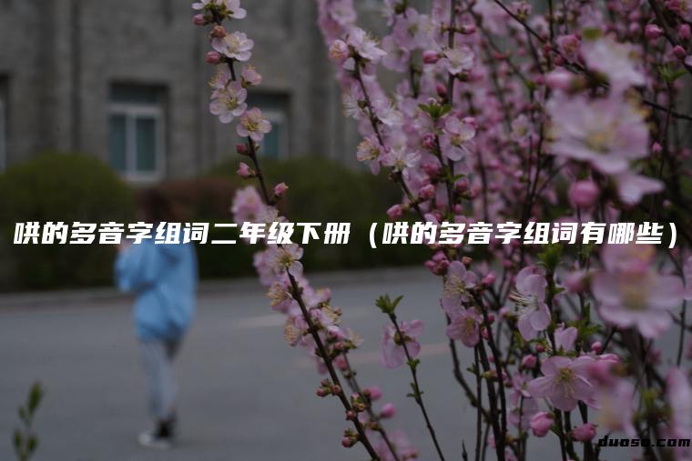 哄的多音字组词二年级下册（哄的多音字组词有哪些）