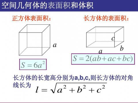 长方体的表面积公式